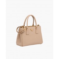 Prada Medium Galleria Bag In Saffiano Leather Beige High