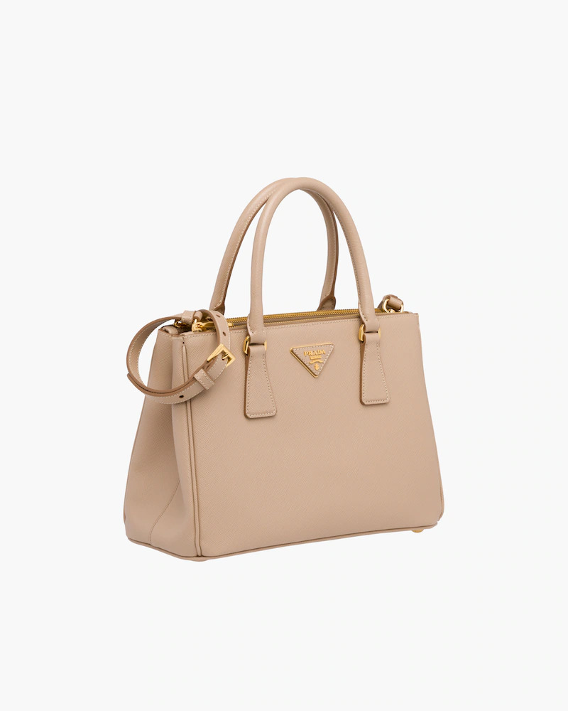 Prada Medium Galleria Bag In Saffiano Leather Beige High