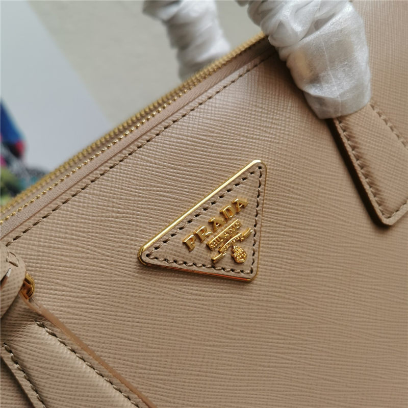 Prada Medium Galleria Bag In Saffiano Leather Beige High