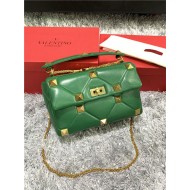 Valentino GARAVANI ROMAN STUD NAPPA CHAIN BAG Green High