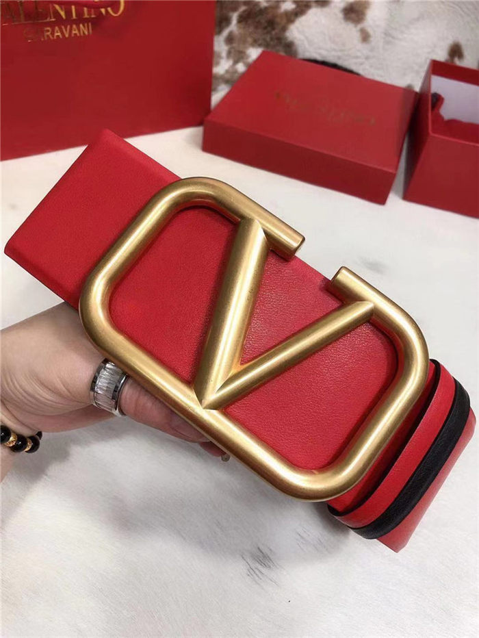 Valentino Reversible Belt 70MM Red/Black High