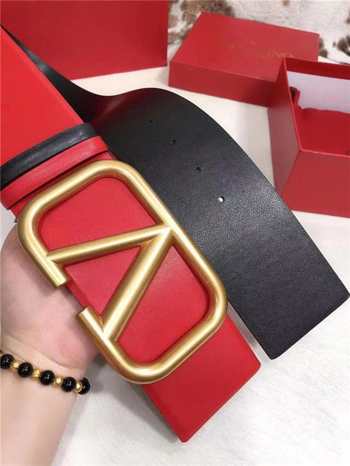 Valentino Reversible Belt 70MM Red/Black High