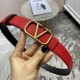 Valentino Reversible Belt 30MM Red/Black High