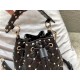 Valentino Mini Spike Bucket Bag Black High