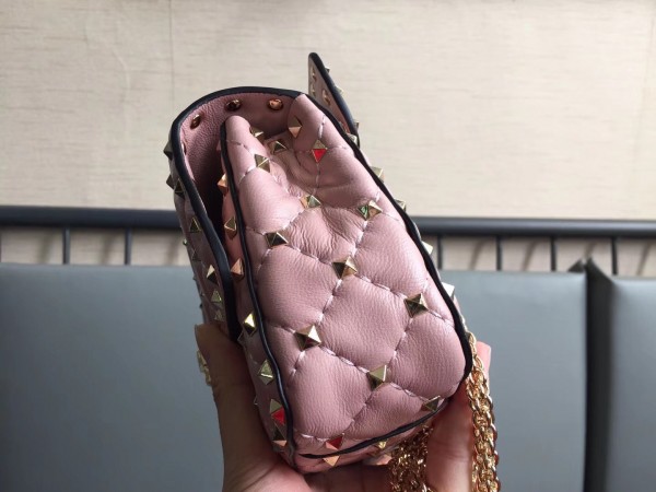 Valentino Spike Small Bag Lambskin Poudre High