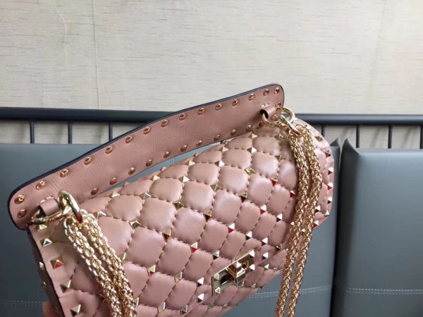 Valentino Spike Medium Bag Lambskin Poudre High