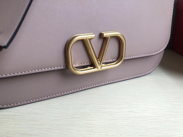 Valentino Medium Vlock Shoulder Bag In Poudre Calfskin High