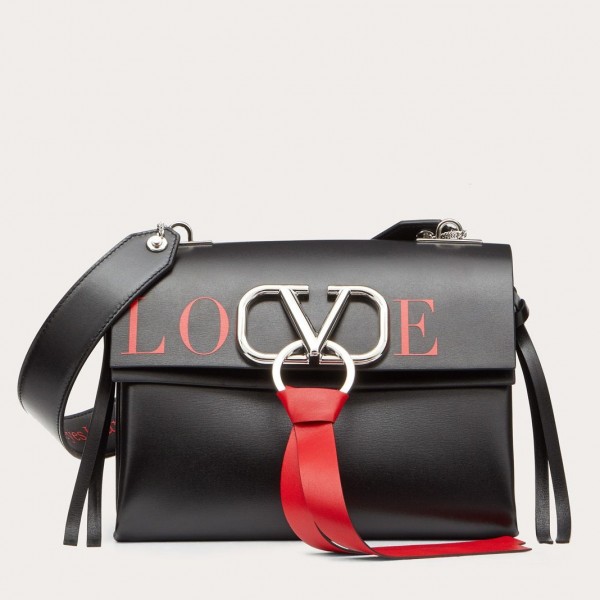 Valentino Small Love Vring Shoulder Black Bag High