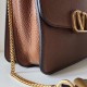 Valentino Vsling Large Shoulder Bag In Brown Grained Calfskin High