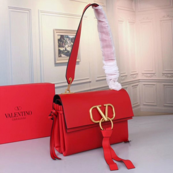 Valentino Garavani Red Small VRing Shoulder Bag High