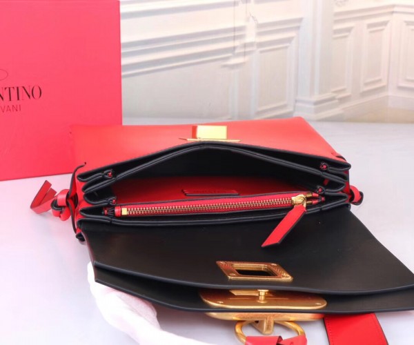 Valentino Garavani Red Small VRing Shoulder Bag High