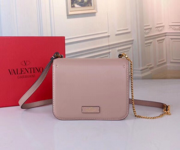 Valentino Small Vsling Shoulder Bag In Nude Calfskin High