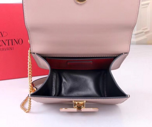 Valentino Small Vsling Shoulder Bag In Nude Calfskin High