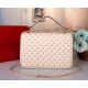 Valentino Large Free Spike Chain Bag White High