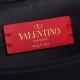 Valentino Medium VRing Chain Bag In Black Grainy Calfskin High