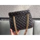 Valentino Spike Medium Bag Lambskin Black High