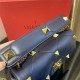 Valentino GARAVANI ROMAN STUD NAPPA CHAIN BAG Dark Blue High