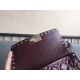 Valentino Spike Small Bag Lambskin Bordeaux High