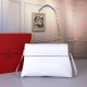 Valentino Medium VRing Chain Bag In White Grainy Calfskin High