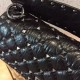 Valentino Spike Medium Bag Crinkled Lambskin Black High