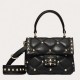 Valentino Candystud Mini Handbag In Black Lambskin High