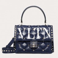 Valentino Garavani Quilted Candystud Bag Blue VLTN High