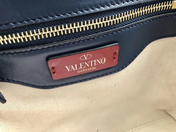 Valentino Garavani Quilted Candystud Bag Blue VLTN High