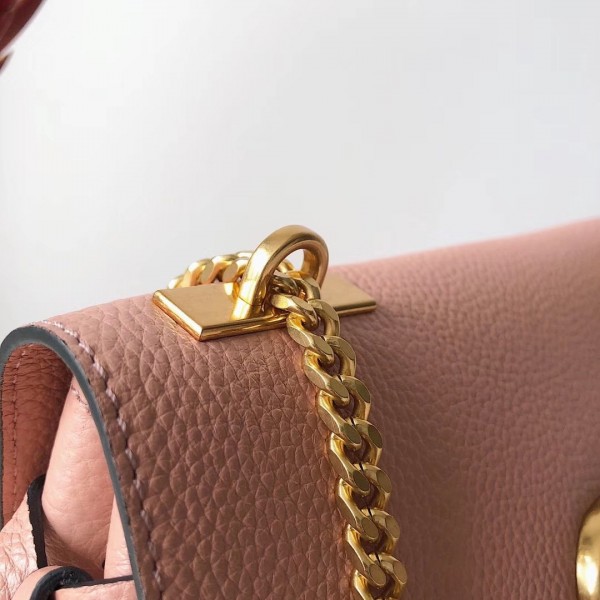 Valentino Small Vring Handbag In Pink Buffalo Leather High