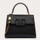 Valentino Small Vsling Handbag In Black Grainy Calfskin High