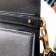 Valentino Small Vsling Handbag In Black Grainy Calfskin High