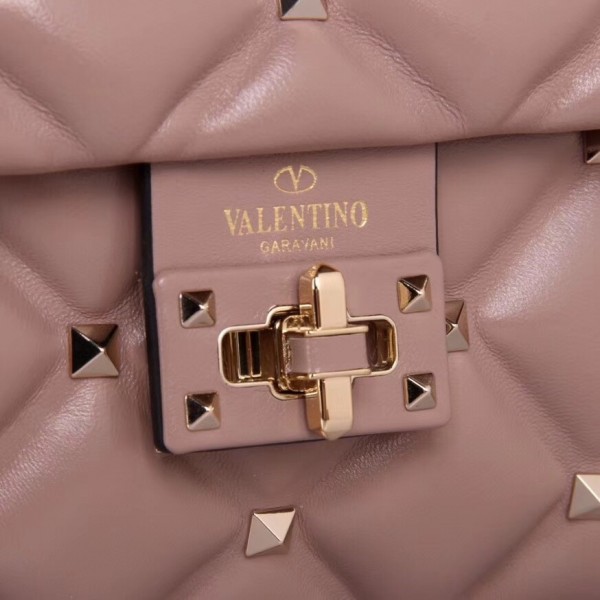 Valentino Garavani Quilted Candystud Top Handle Bag Poudre High