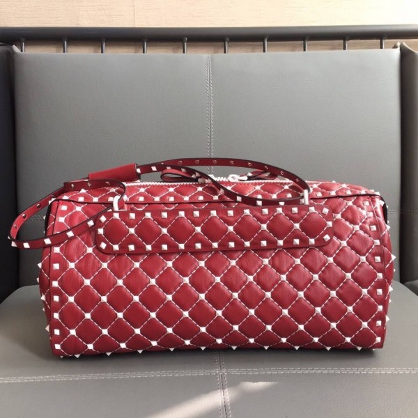 Valentino Garavani Free Spike Duffle Bag Red High