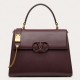 Valentino Vsling Handbag In Bordeaux Grainy Calfskin High