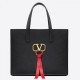 Valentino Garavani Black Large Vring Shopping Tote High