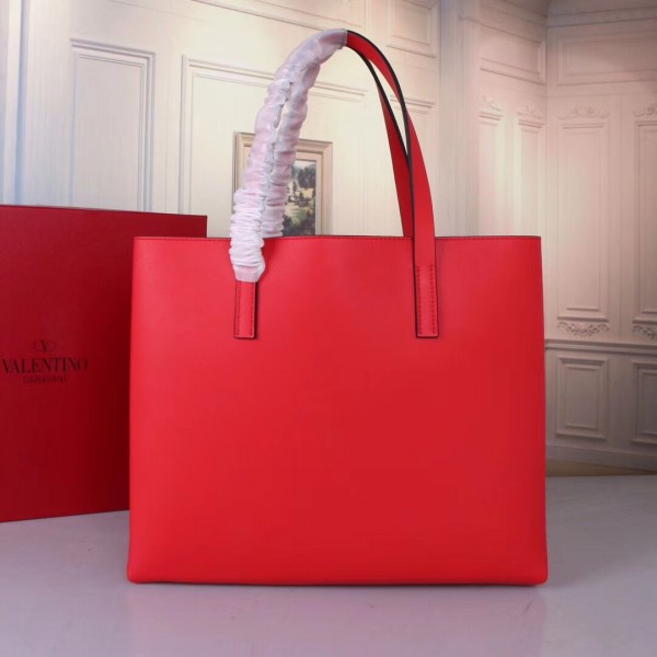 Valentino Garavani Red Large Vring Shopping Tote High