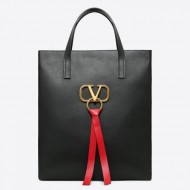 Valentino Garavani Black Large N/S Vring Shopper Bag High