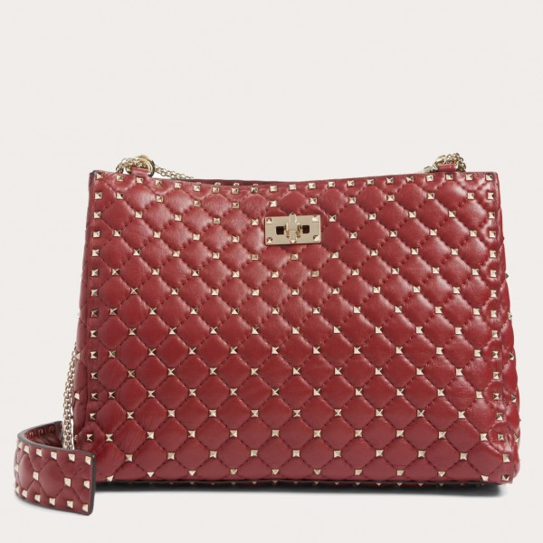 Valentino Spike Tote Bag Red High