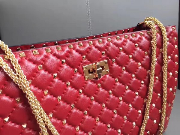 Valentino Spike Tote Bag Red High