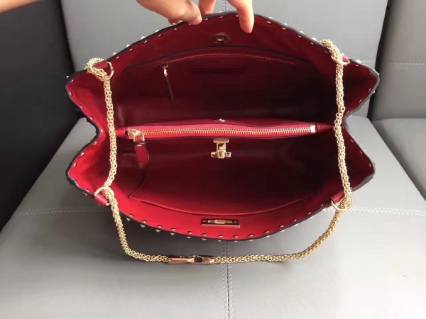 Valentino Spike Tote Bag Red High