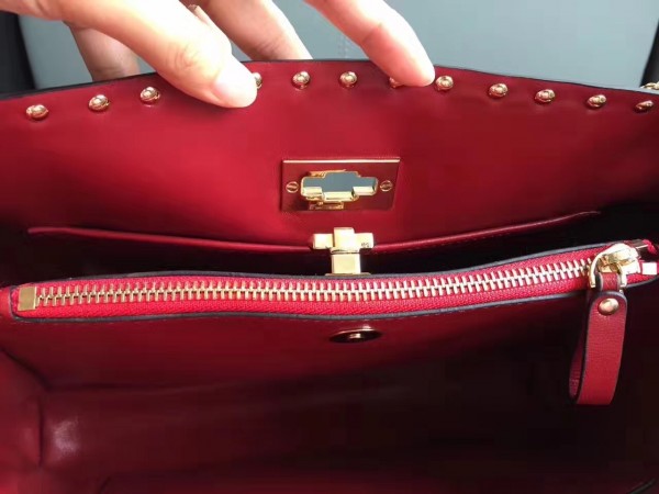 Valentino Spike Tote Bag Red High