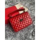 Valentino Spike Medium Bag Crinkled Lambskin Red High