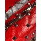 Valentino Spike Medium Bag Crinkled Lambskin Red High