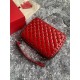 Valentino Spike Medium Bag Crinkled Lambskin Red High