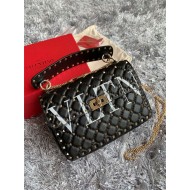 Valentino Spike Medium Bag Lambskin Black High