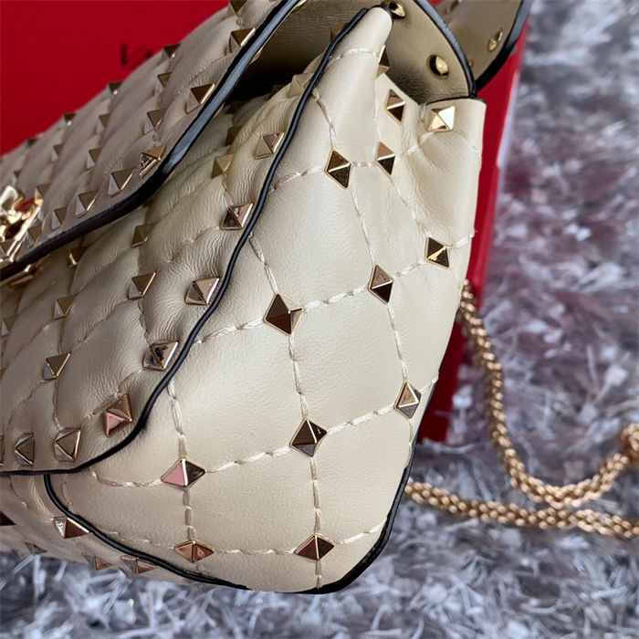 Valentino Spike Small Bag Lambskin LIGHT IVORY High