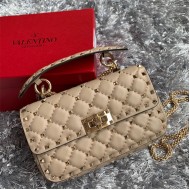 Valentino Spike Small Bag Lambskin Beige High