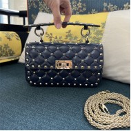 Valentino Spike Small Bag Lambskin Navy High