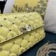 Valentino Spike Small Bag Lambskin Yellow High