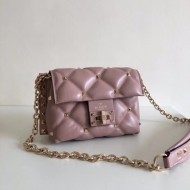 Valentino Mini Candystud Crossbody Bag In Poudre Lambskin High