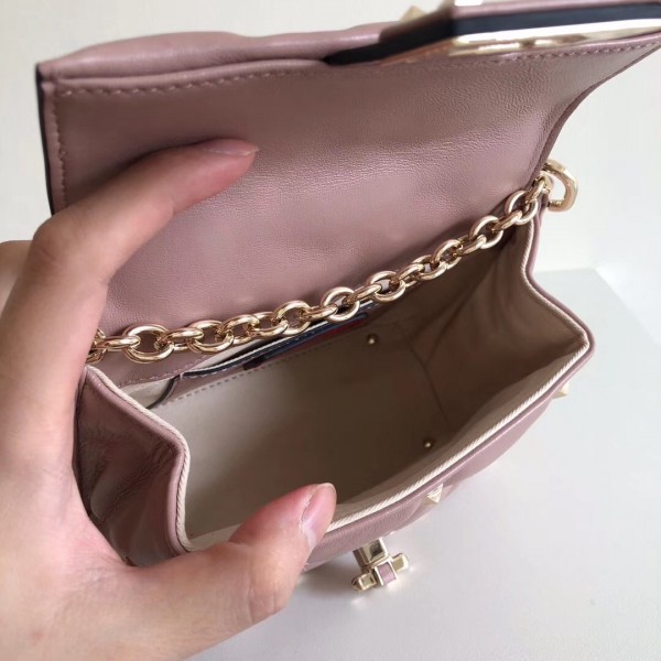 Valentino Mini Candystud Crossbody Bag In Poudre Lambskin High